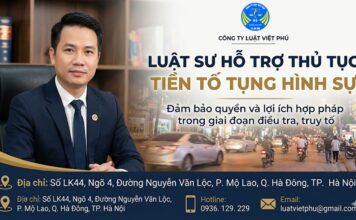 Luật sư hỗ trợ thủ tục tiền tố tụng hình sự