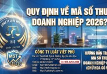 Quy định về mã số thuế doanh nghiệp 2026