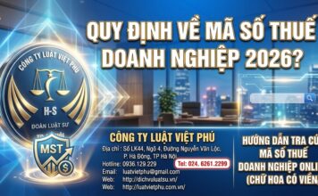 Quy định về mã số thuế doanh nghiệp 2026
